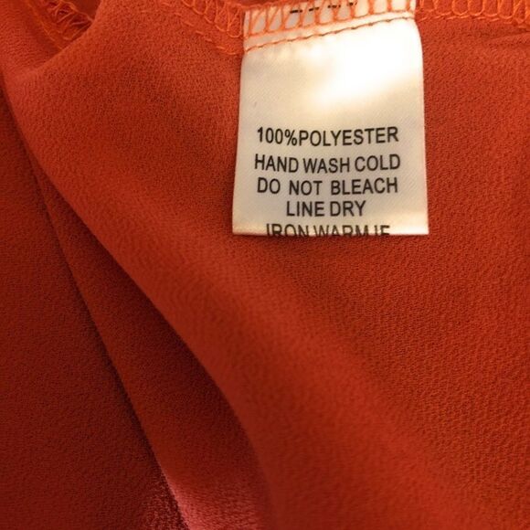 Kaitlyn Sheer Terra Cotta Blouse - Picture 8 of 9